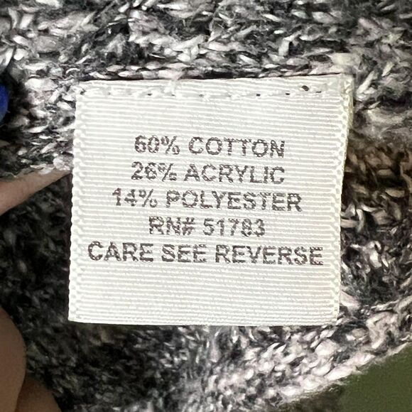 Maurices Sweater Vest Womens Medium Gray Marled Open Front Pockets Button Knit - Picture 5 of 9